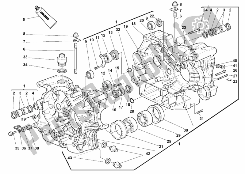 Toutes les pièces pour le Carter du Ducati Monster 750 Dark City 1999